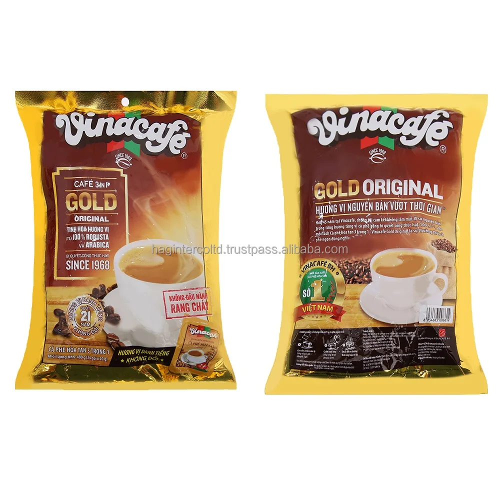 Wholesale Private Label Vinacafe Instant Coffee 3 In 1 Bag 480gr