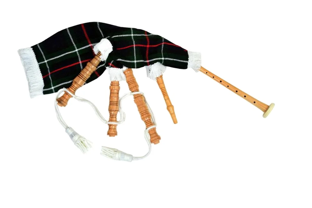 New Scottish Bagpipe Full Set Of Brown Color With Free Practice Chanter