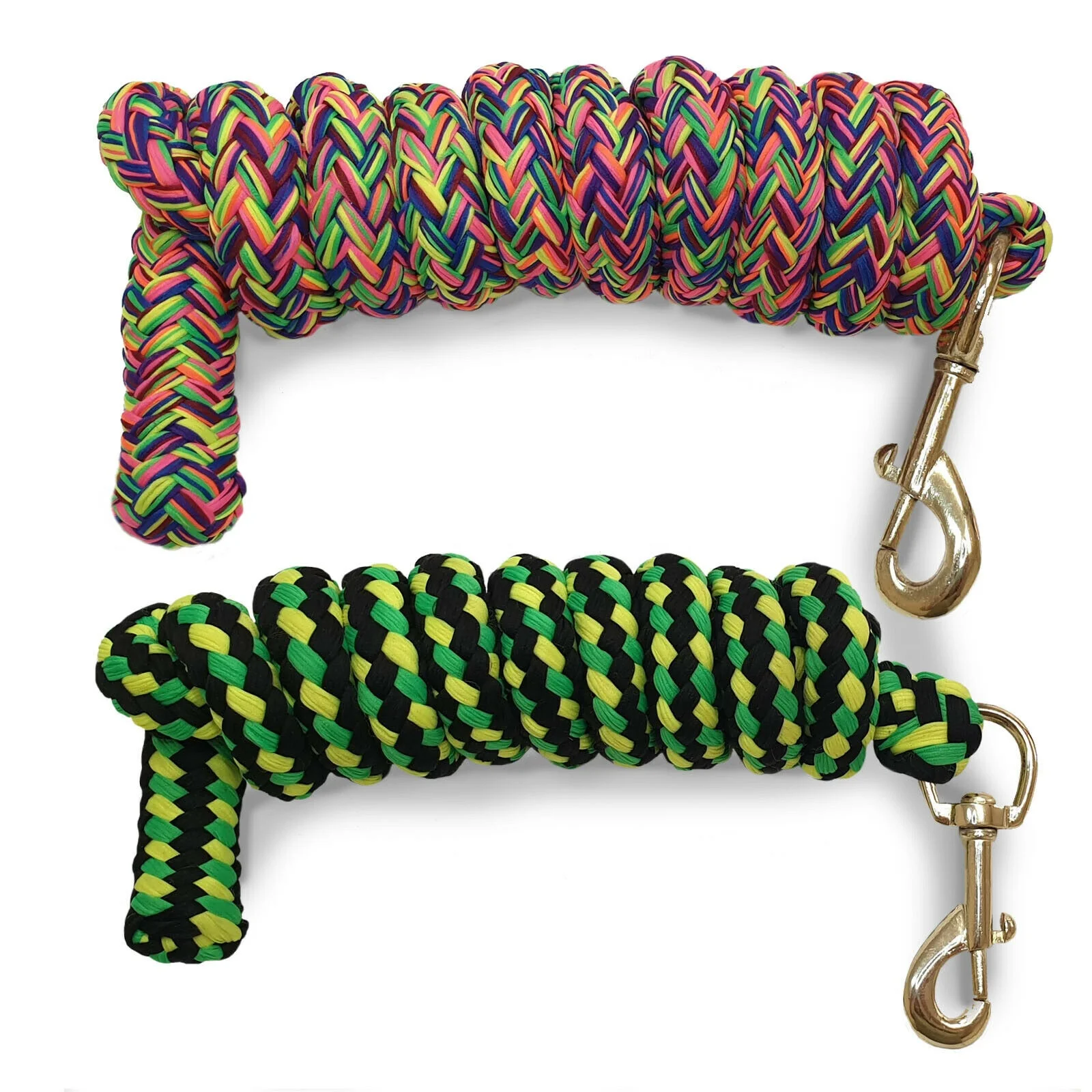 Zoo-Online Two-Tone Twist Soft & Strong Cotton Lead Ropes with Clip Fastening 