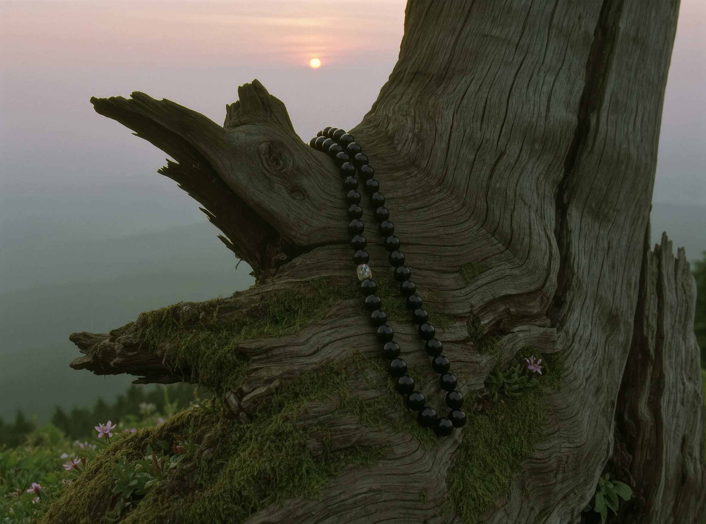 The Elders of the Earth: Why We Listen to Ancestral Memory 2 Ancestral Memory by Yuano: A sacred obsidian necklace on an ancient mossy stump