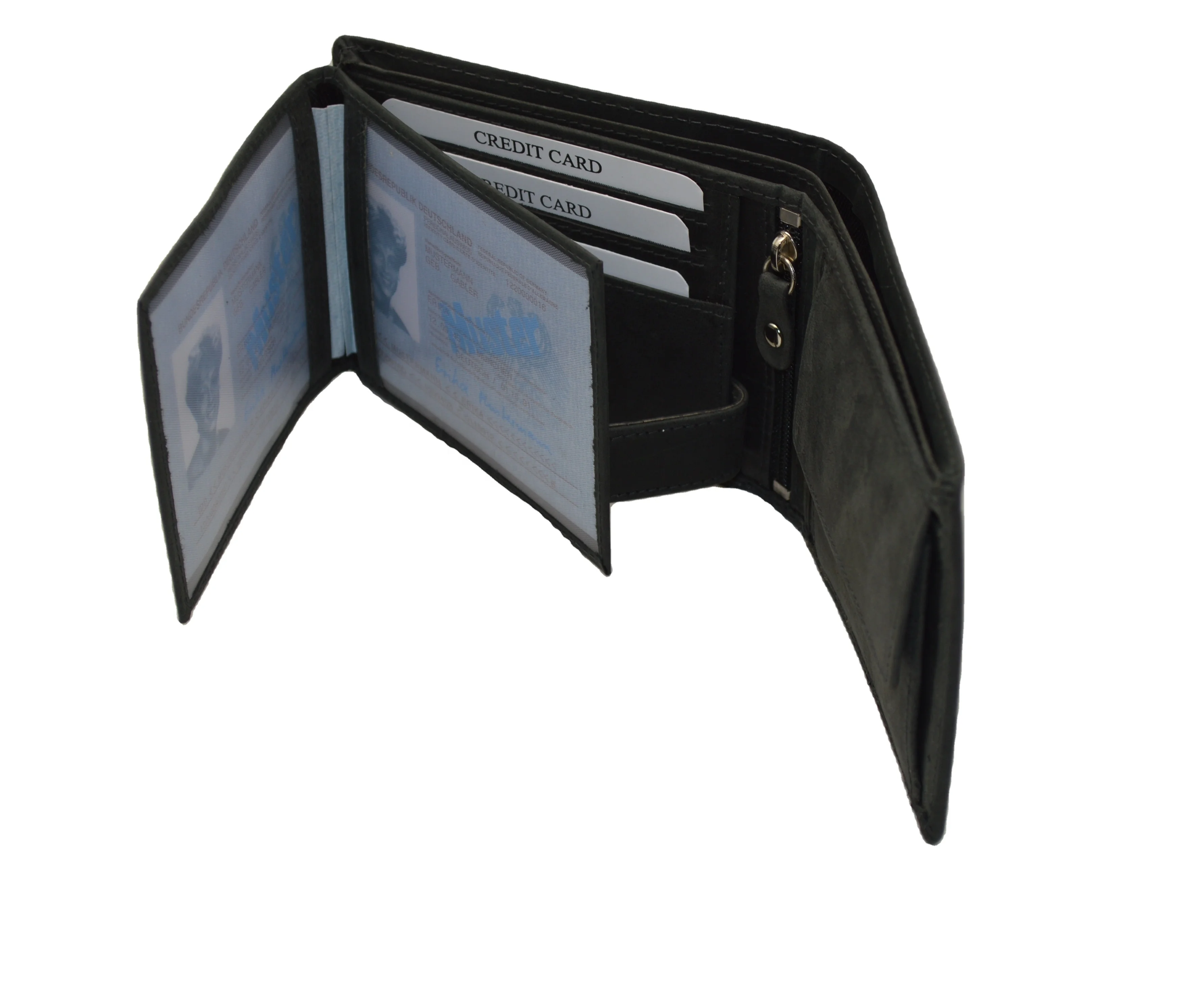 Custom Crazy Horse Wallet For Men Bifold Genuine Leather Wallets