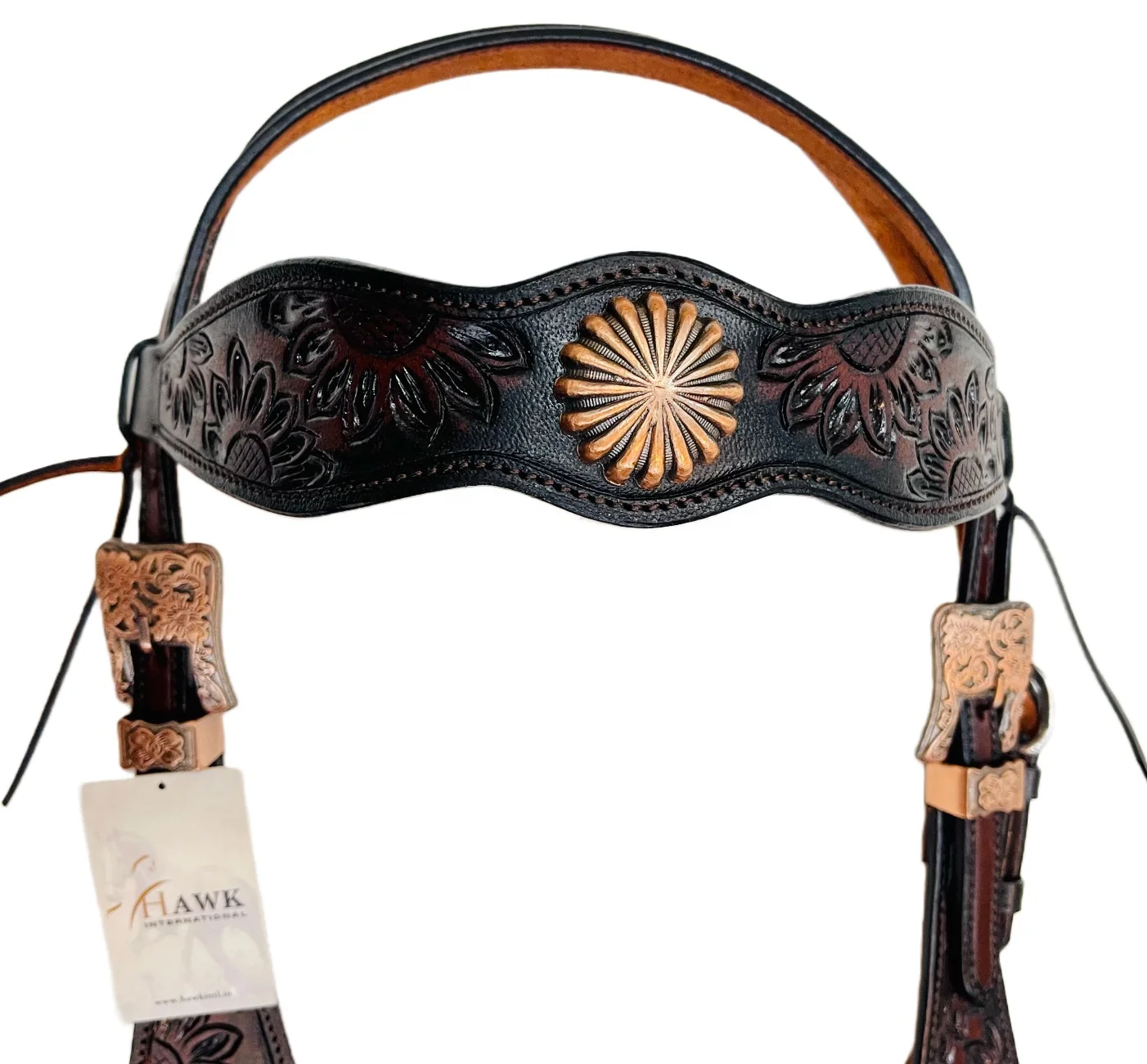 Hand Tooled Red/Black Western Spur Straps · Horse And Co