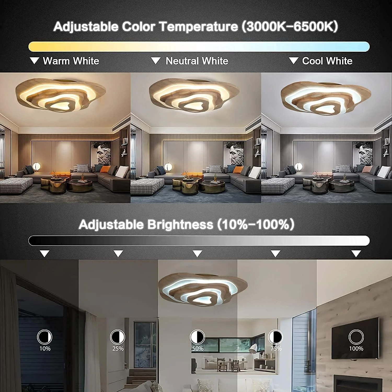 The New 3 Storey Wooden Ceiling Light Fixtures For Living Room Bedroom