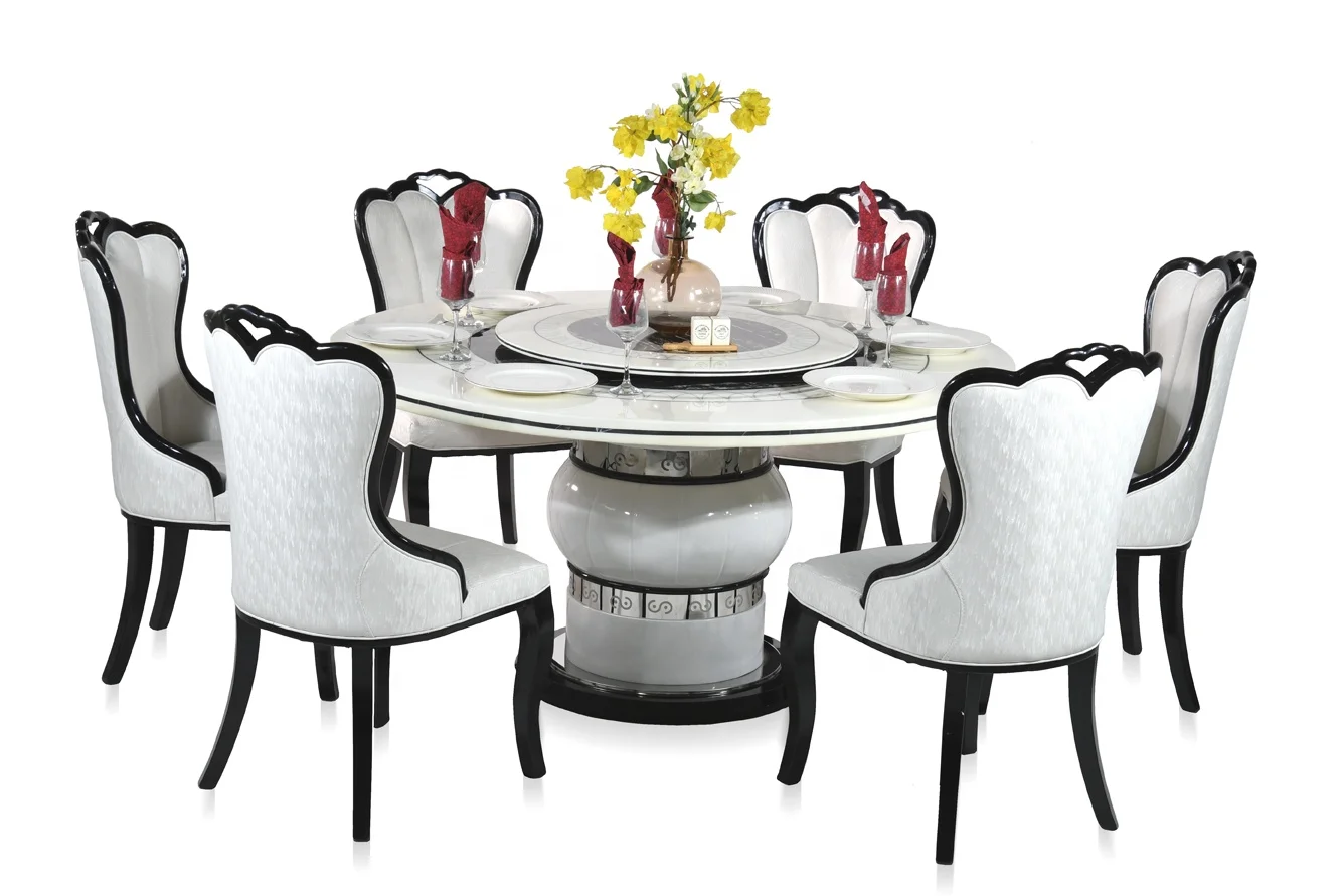 French Style Dining Room Sets Made From Solid Wood For Indoor Furniture