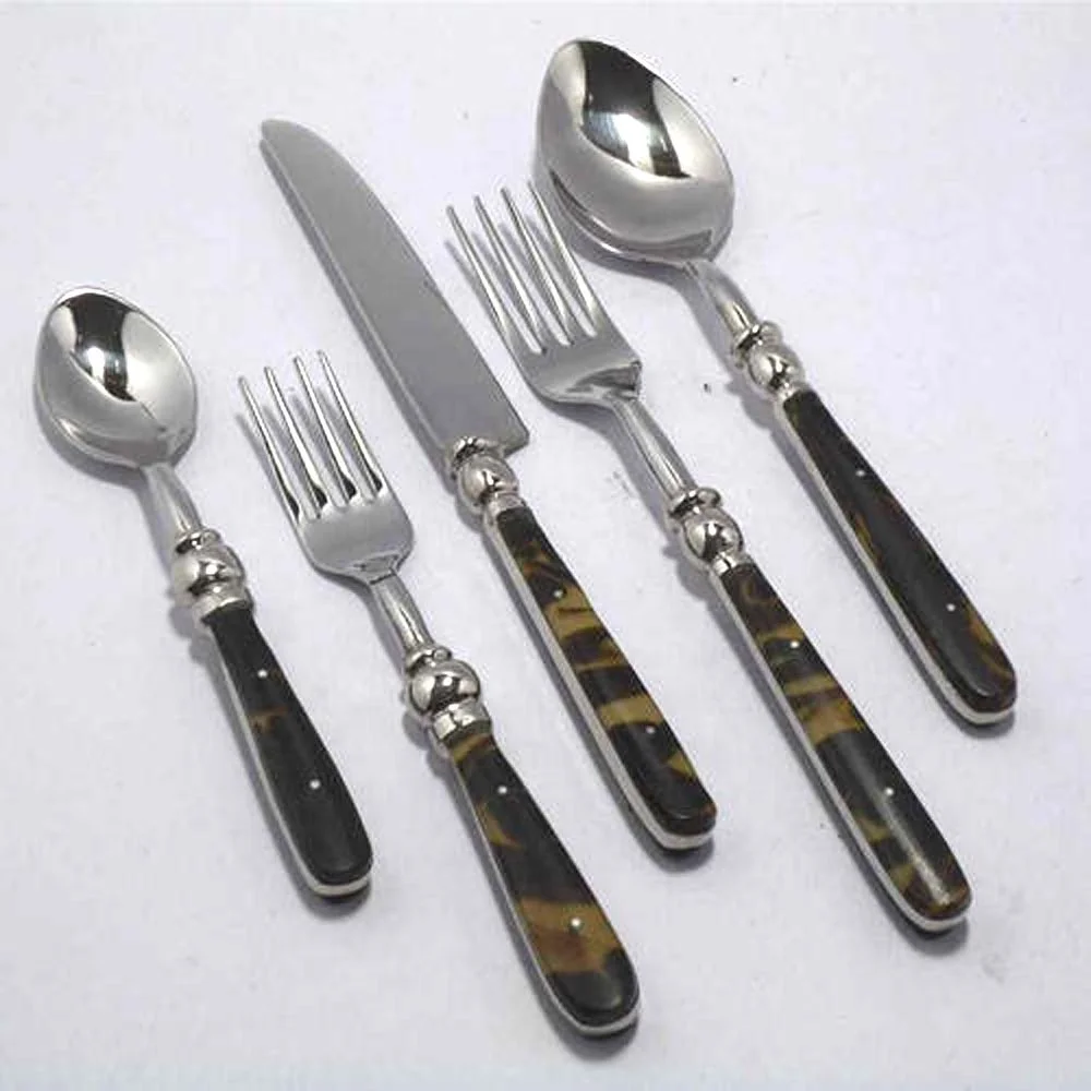 Antique Bone Handle Stainless Steel Luxury Metal Decorative Cutlery Set Royal Stainless Steel