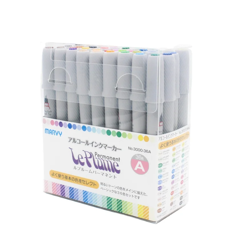 Marvy Uchida Alcohol Based Art Brush Marker Set - 12/24/36/72/144