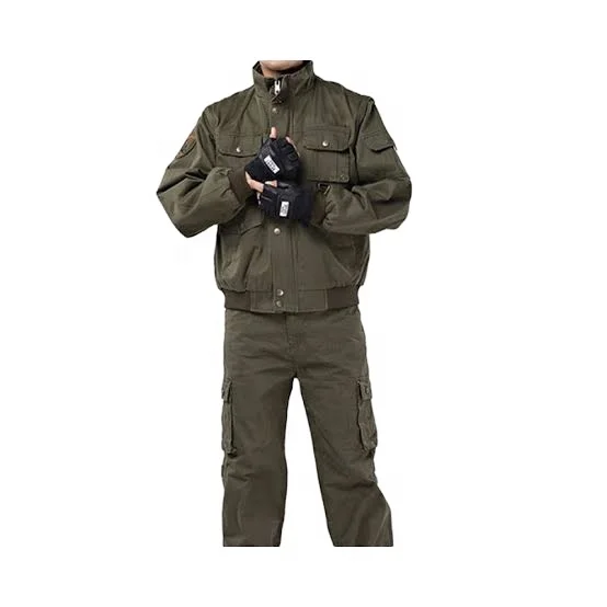 Custom Long Sleeve Security Guard Uniform Khaki Security Guard Uniform