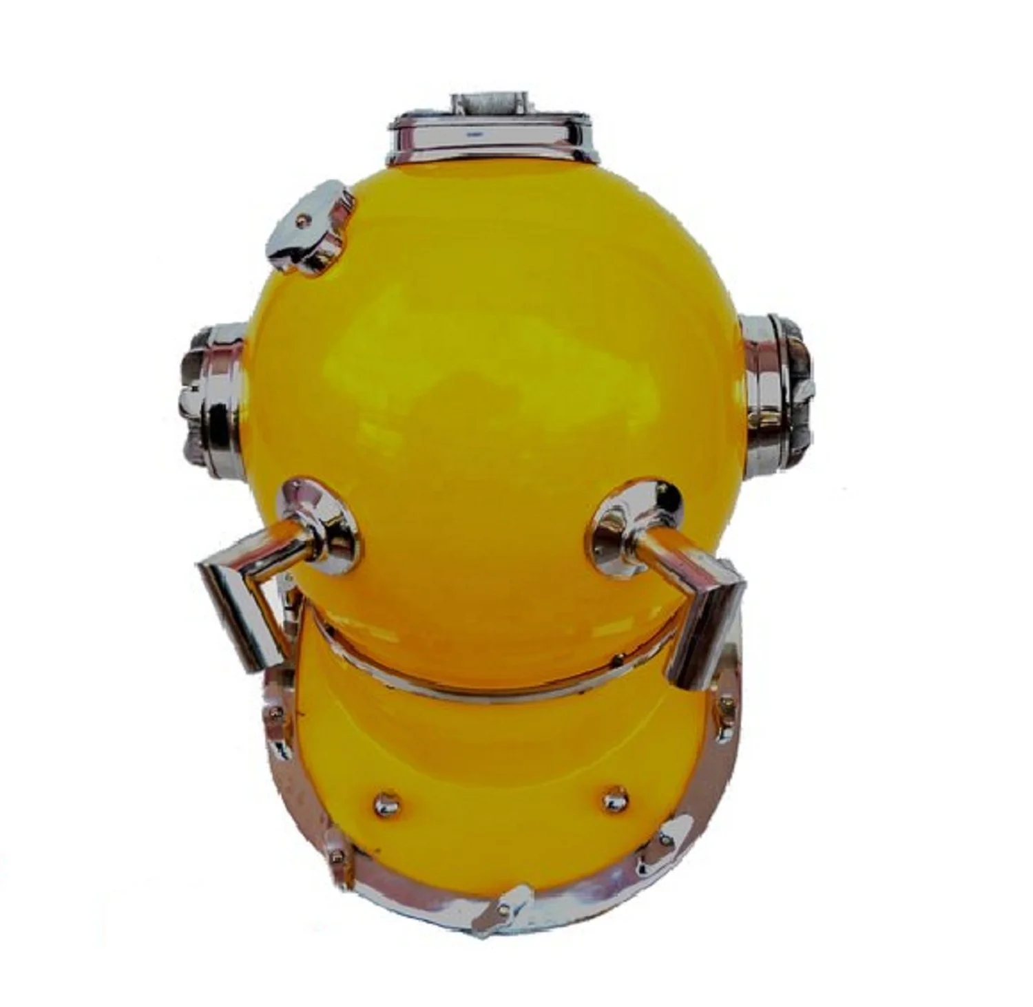 Yellow Premium Diving Helmet Us Navy Scuba Diving Nautical Helmet