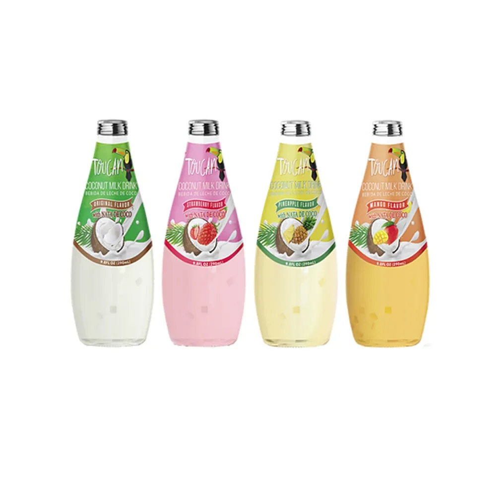 Toucan Coconut Milk With Nata De Coco 24 Bottles / 9.8 Fluid Ounce With