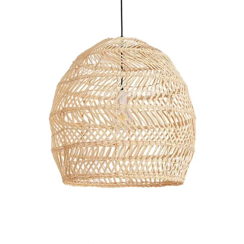 Bamboo Rattan Lamp Shade Pendant Light Decoration Lamps For Living Room ...