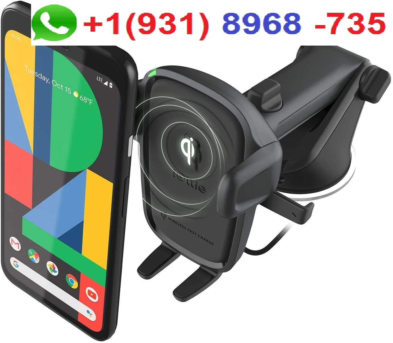 
OLA iOttie Wireless Car Charger Easy One Touch Wireless 2 Qi Charging Dashboard Phone Mount 