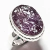 wholesale silver jewellery 925 sterling silver jewellery handmade silver natural amethyst natural druzy gemstone rings suppliers