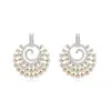 Real Diamond Excellent earring18k white & yellow Gold
