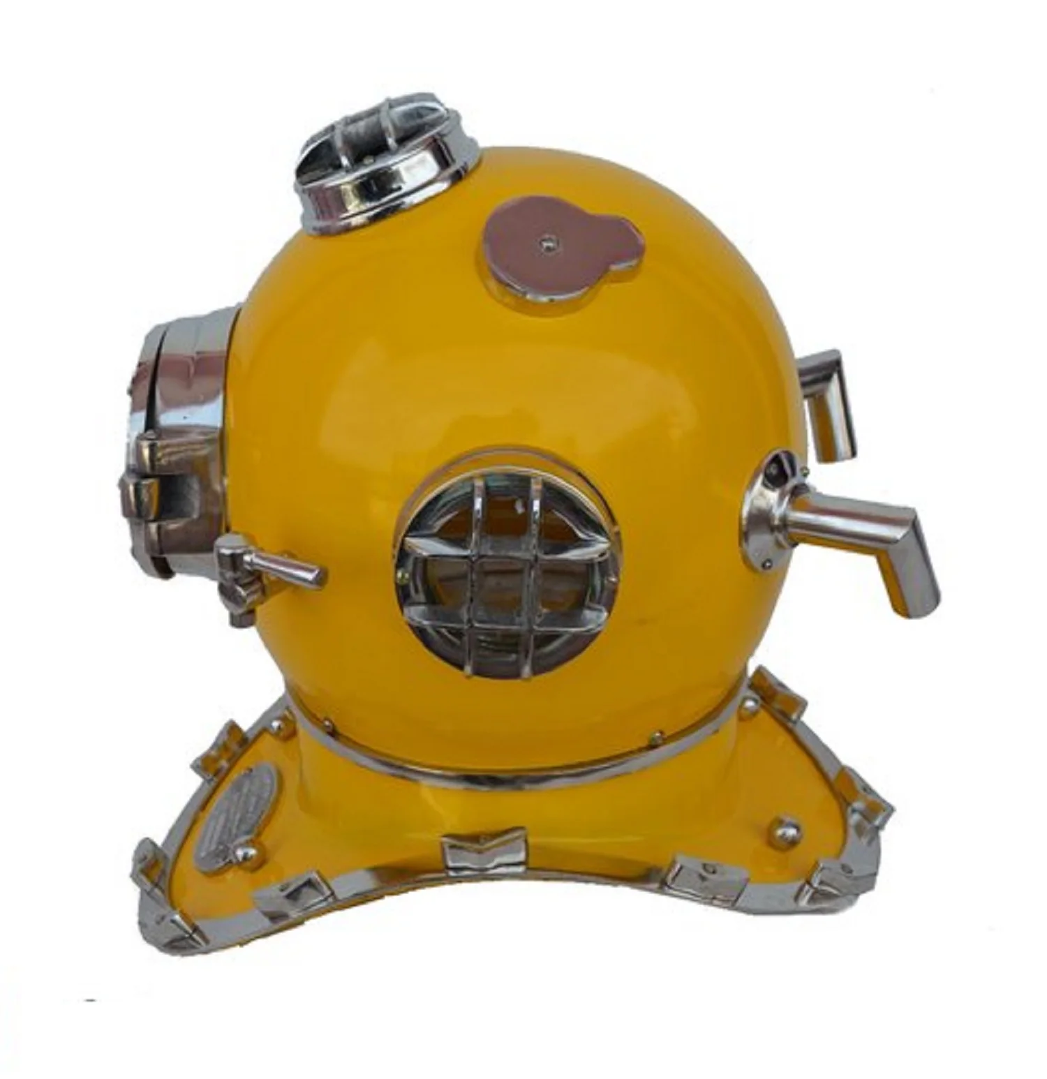 Yellow Premium Diving Helmet Us Navy Scuba Diving Nautical Helmet