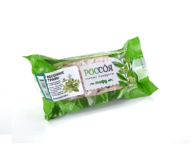 
120 g Russian Vegan Natural Extra Firm Spring Herbs Taste Tofu 