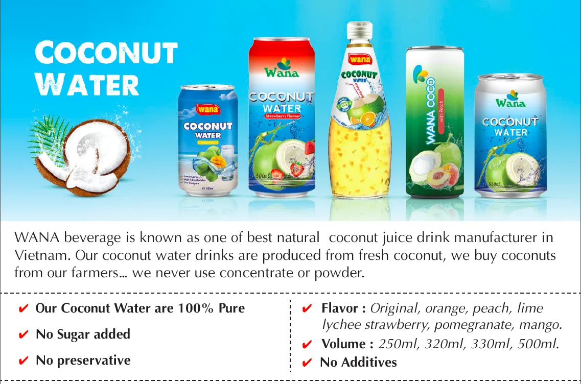 Wholesale Coconut Water Price With Strawberry Flavor In 330ml Can Buy