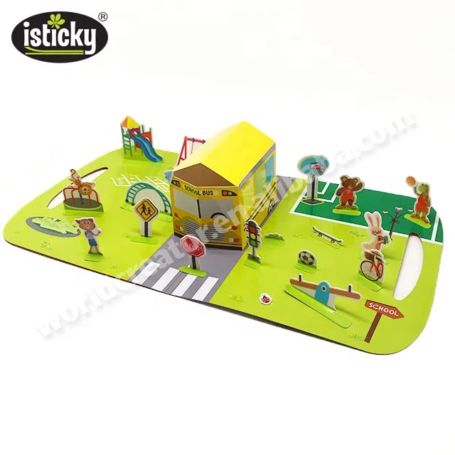 
Custom 3D Scene Game Kids Fun Pop Up Books with Stickers 
