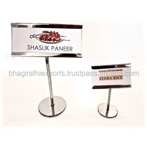 Stainless Steel Metal Buffet Tag Display Menu Card Holder Buy