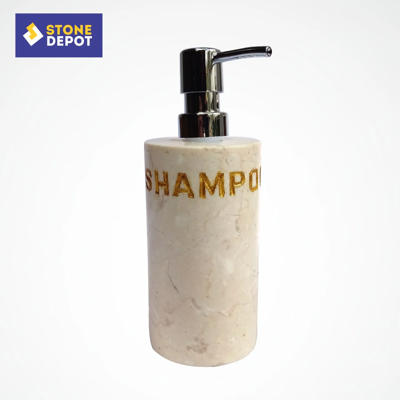 Bali Beige Marble Soap Dispenser Pump Marble Stone Dispenser Diameter