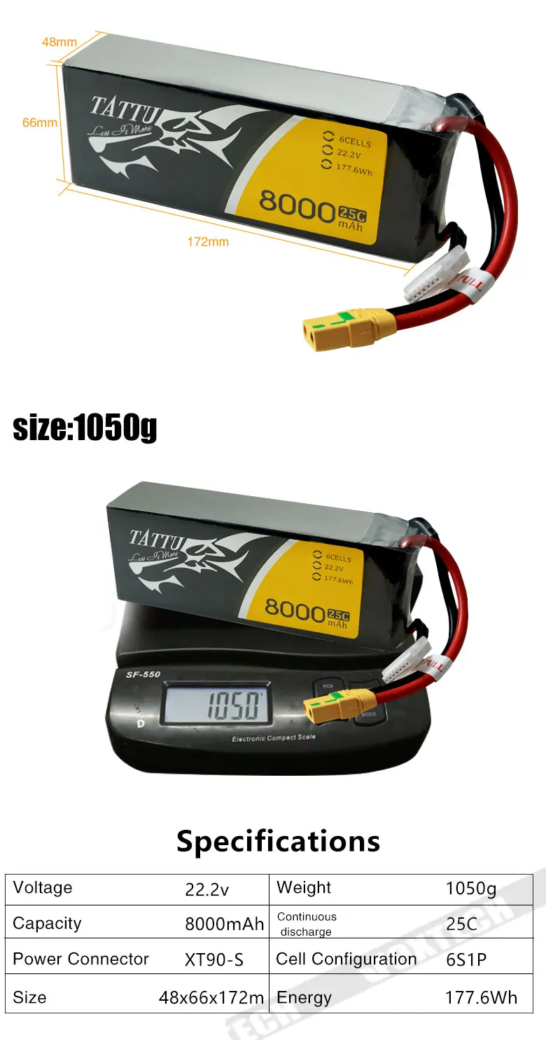 Foxtech 6s 8000mah Lipo Batter For Uav Battery Drone Battery - Buy Uav 