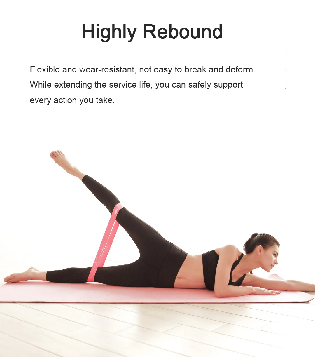 渐变弹性瑜伽腰带阻力环设置健身运动的乐队