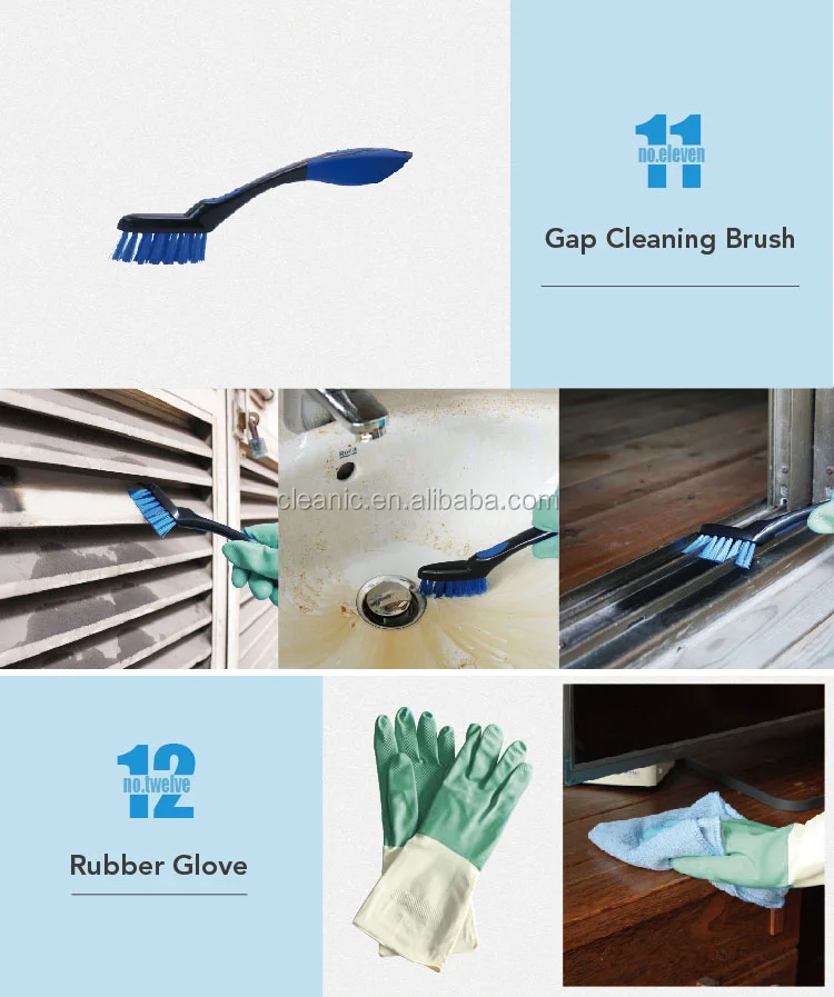 Special Design 12 In 1 Cleaning Tools Set With Plastic Caddy Tray Daily