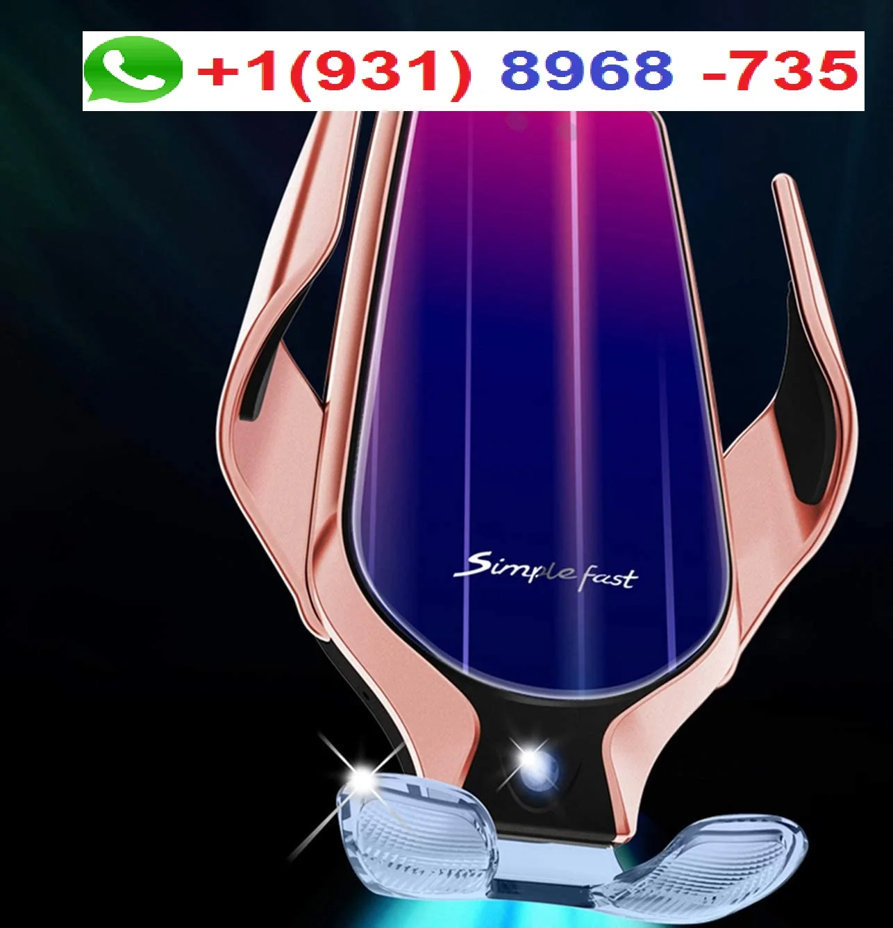 
KOLA LUKKAHH R9 Wireless Car Charger Mount Auto-Clamping Air Vent Phone Holder 10W Qi Fast Car Charging Compatible 