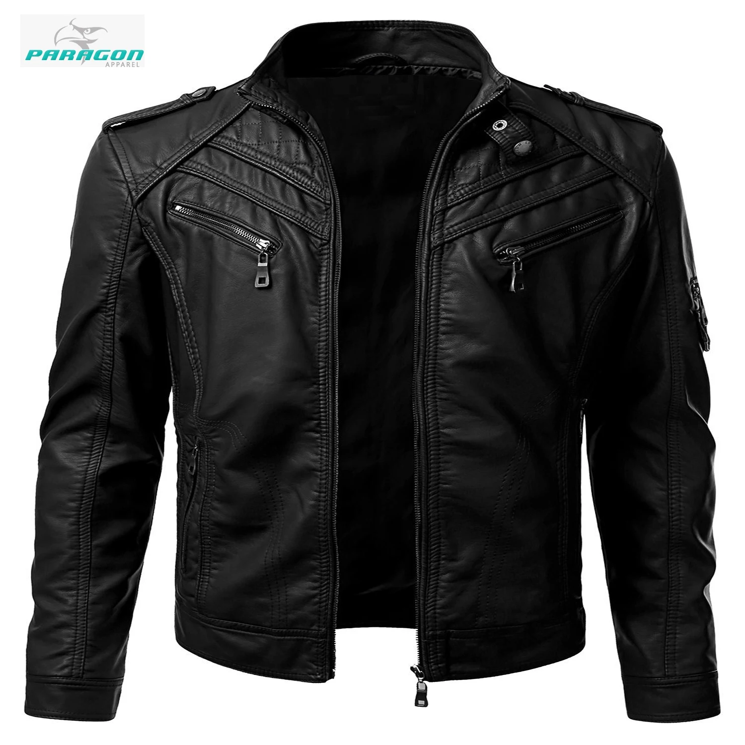 New Design Black Blazer Cow Hide Biker Leather Jacket/men's Wholesale