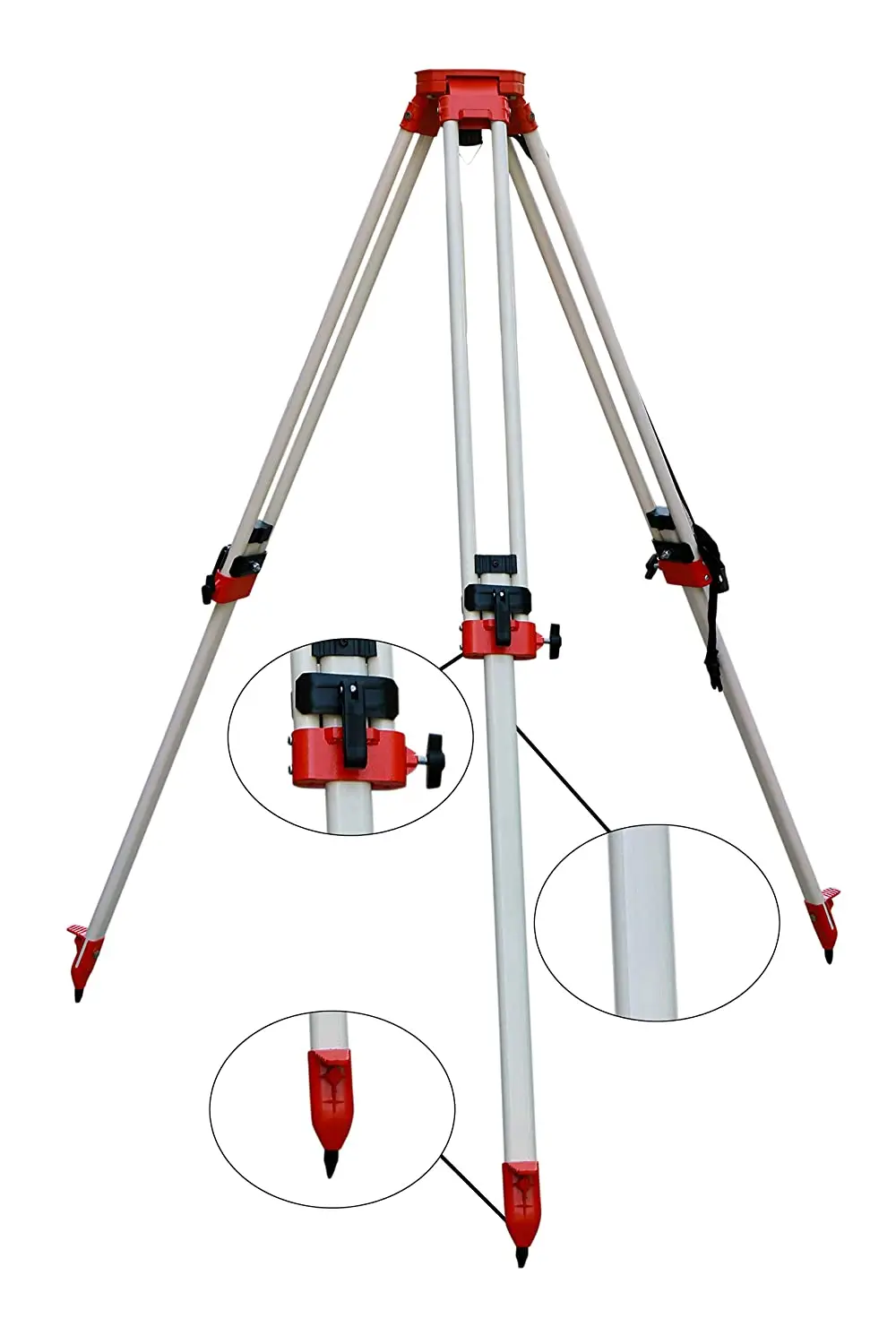 Aluminum Surveying Tripod Stand For Auto Level Dual Lock Die Casted