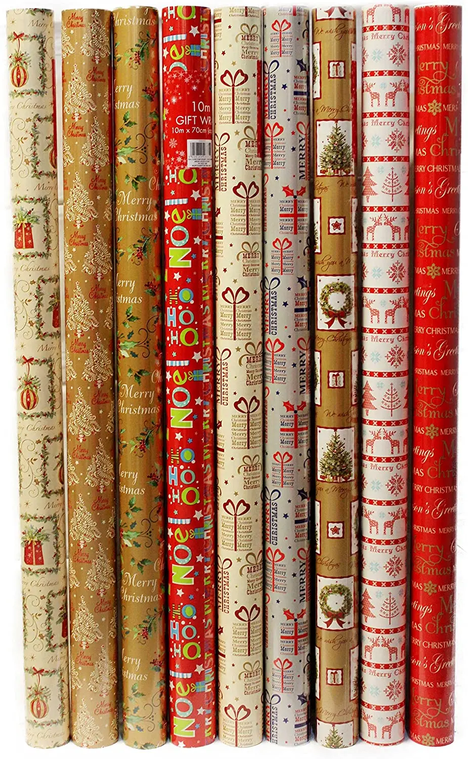 High Quality Christmas Wrapping Paper Rolls Gift Wraps With Different