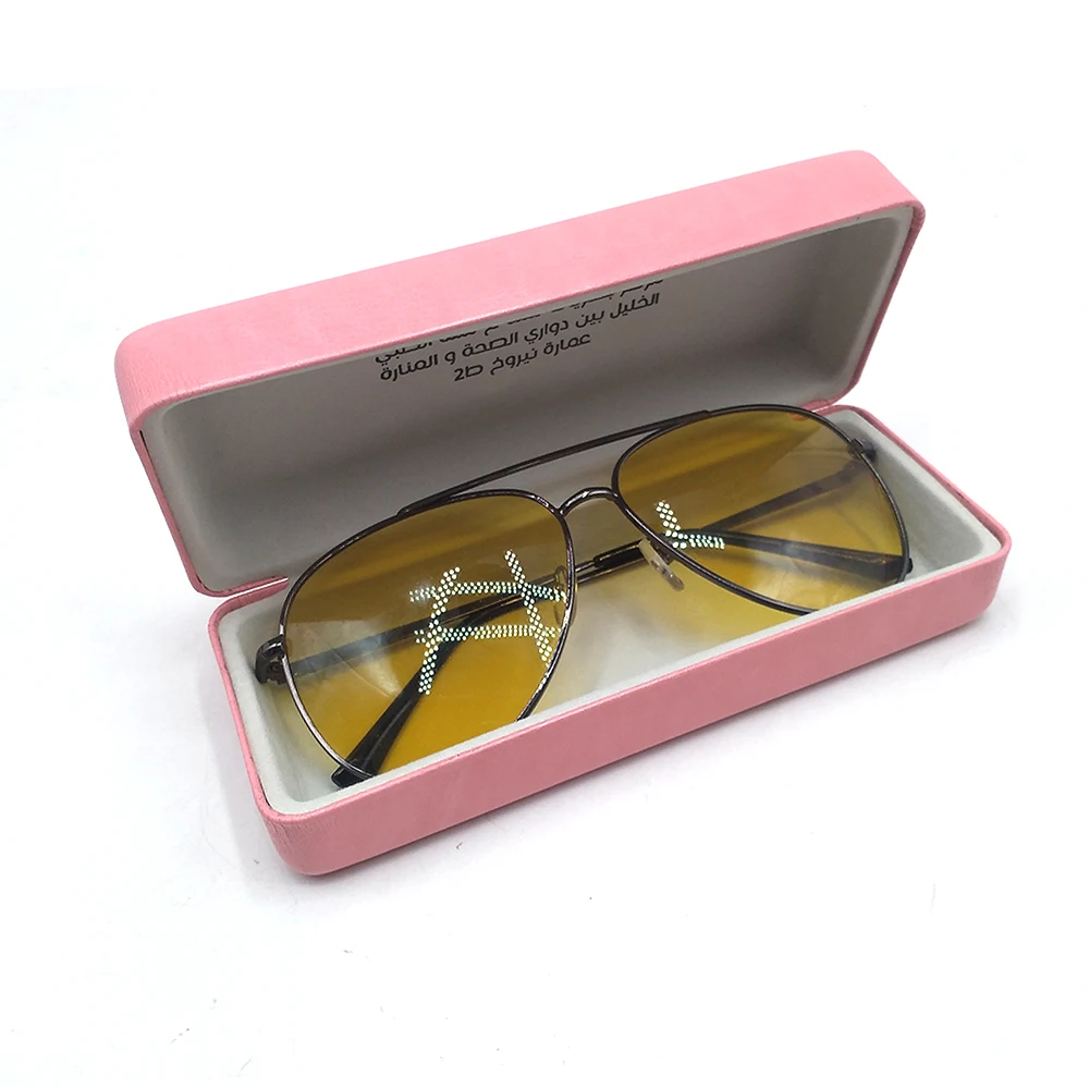 Luxury Metal Sunglasses Case With Embossed Or Custom Logo Hard Sun