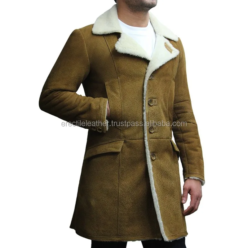 mens belted pea coat