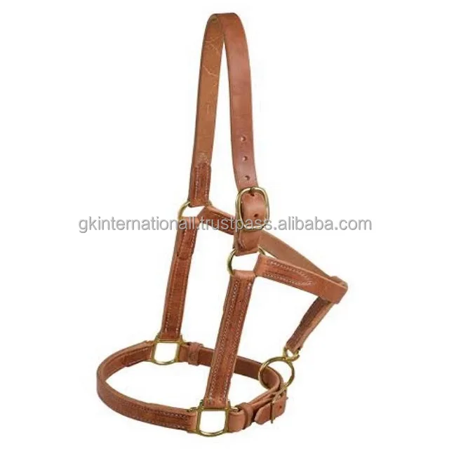 Wholesale Equine Products Leather Horse Halters With Lead Rope Set High