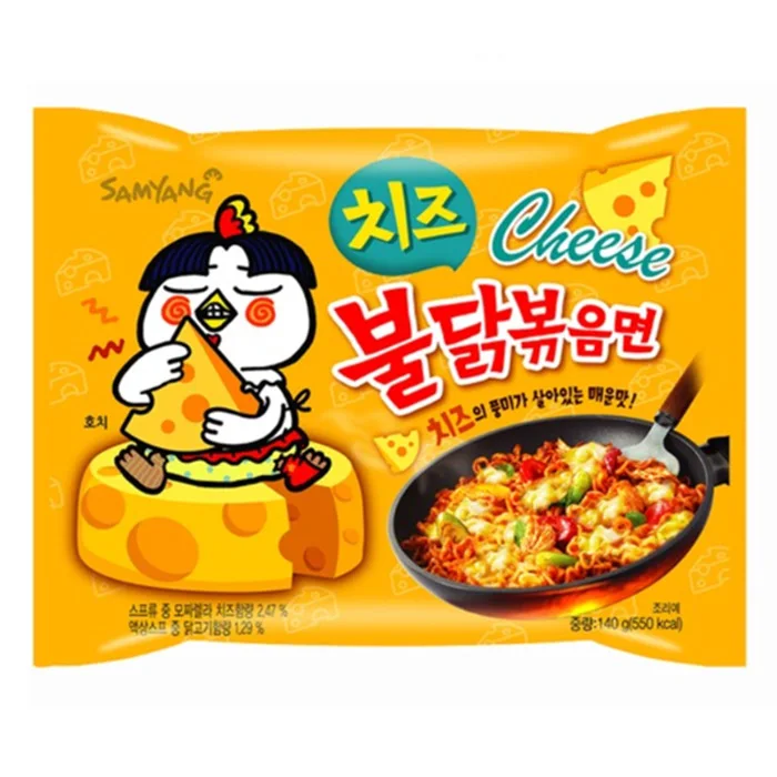 
South korean instant noodles, ramen, Buldak, acorn chewy noodle, Rabokki 