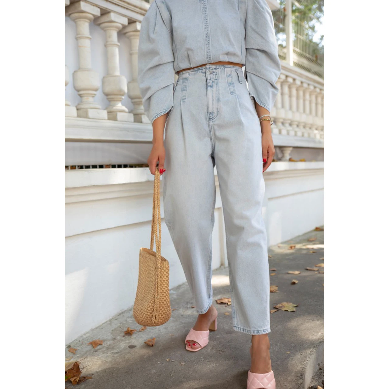 
Best Seller Blue Denim Jean Streetwear Comfortable High Waist Boyfriend Jean 