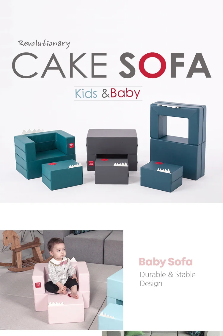 KOREA BRAND NEW Design Skin Kids Cake Sofa Support Seat Baby Safety Sofa 