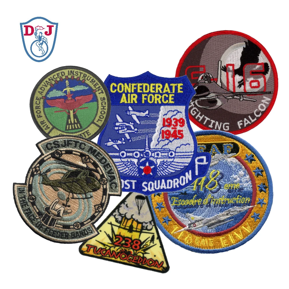 Custom Patches Embroidered Crest Iron On Patches For Headwear Hats