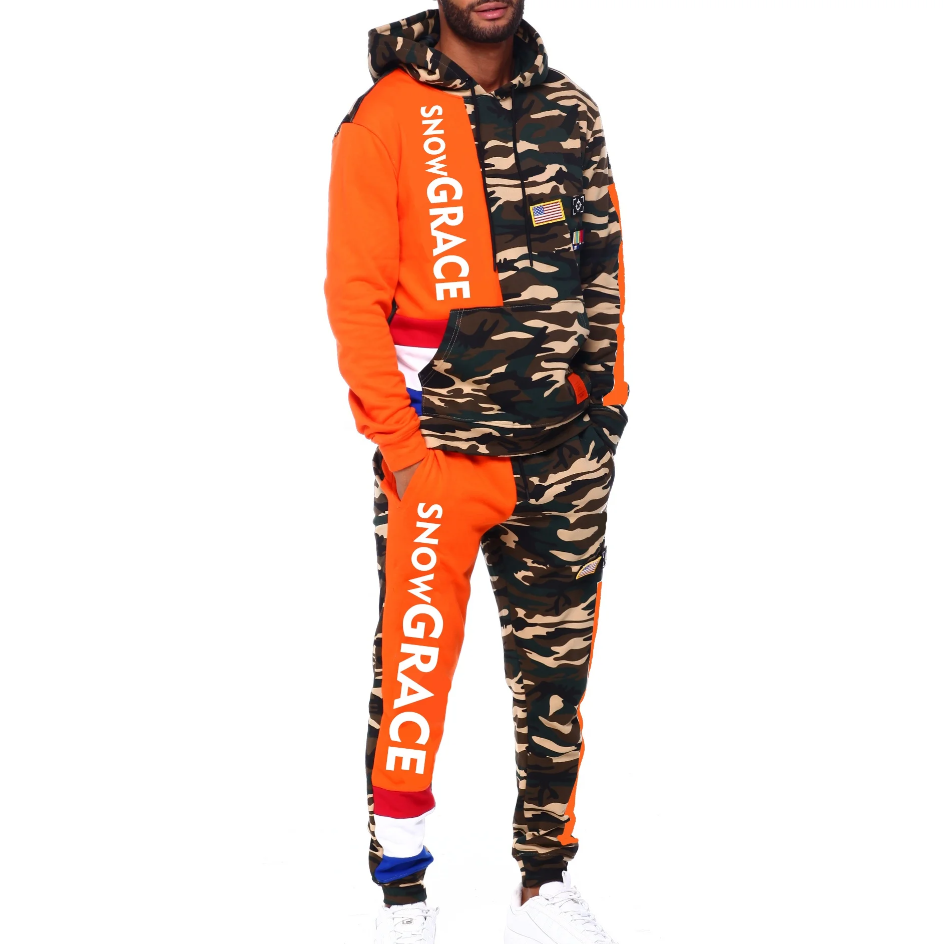 orange sweatsuit mens