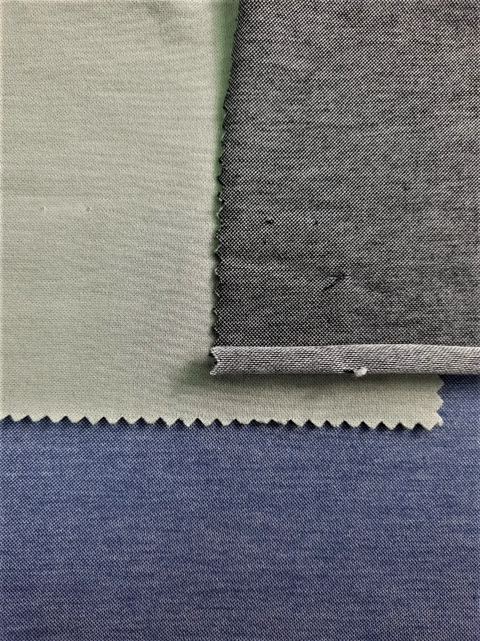 cvc pique denim look pa1415柔软针织面料