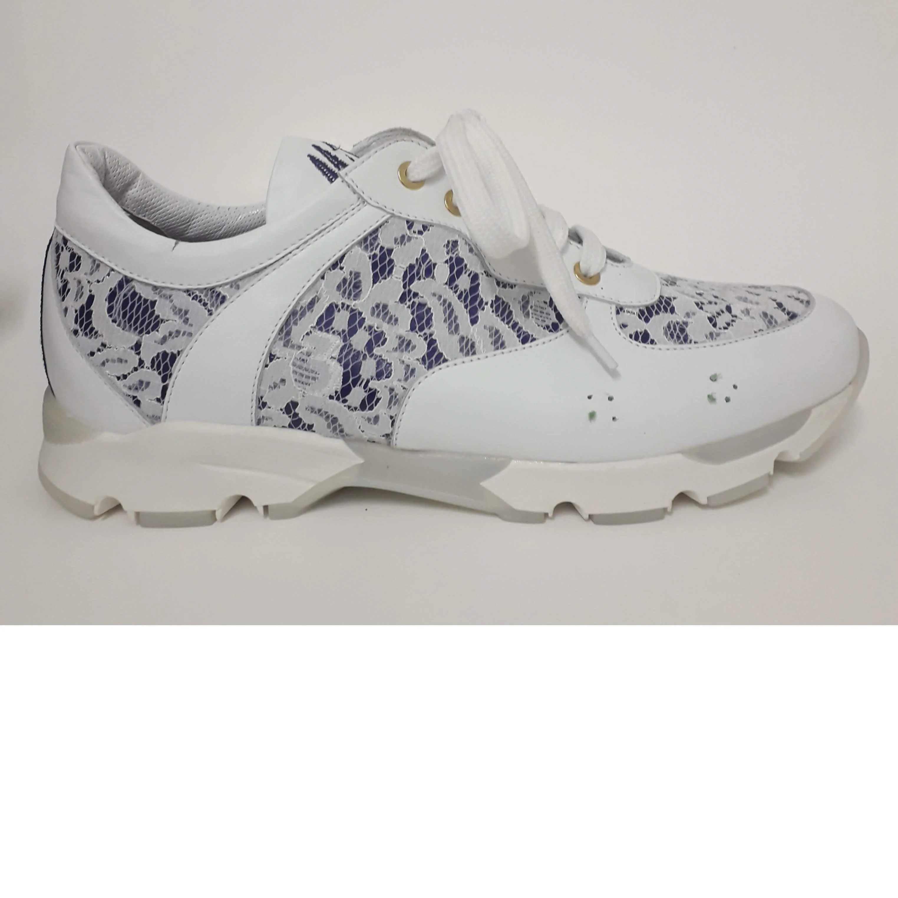 100 Made In Italy White Calf Leather Woman Sneakers Buy Customized