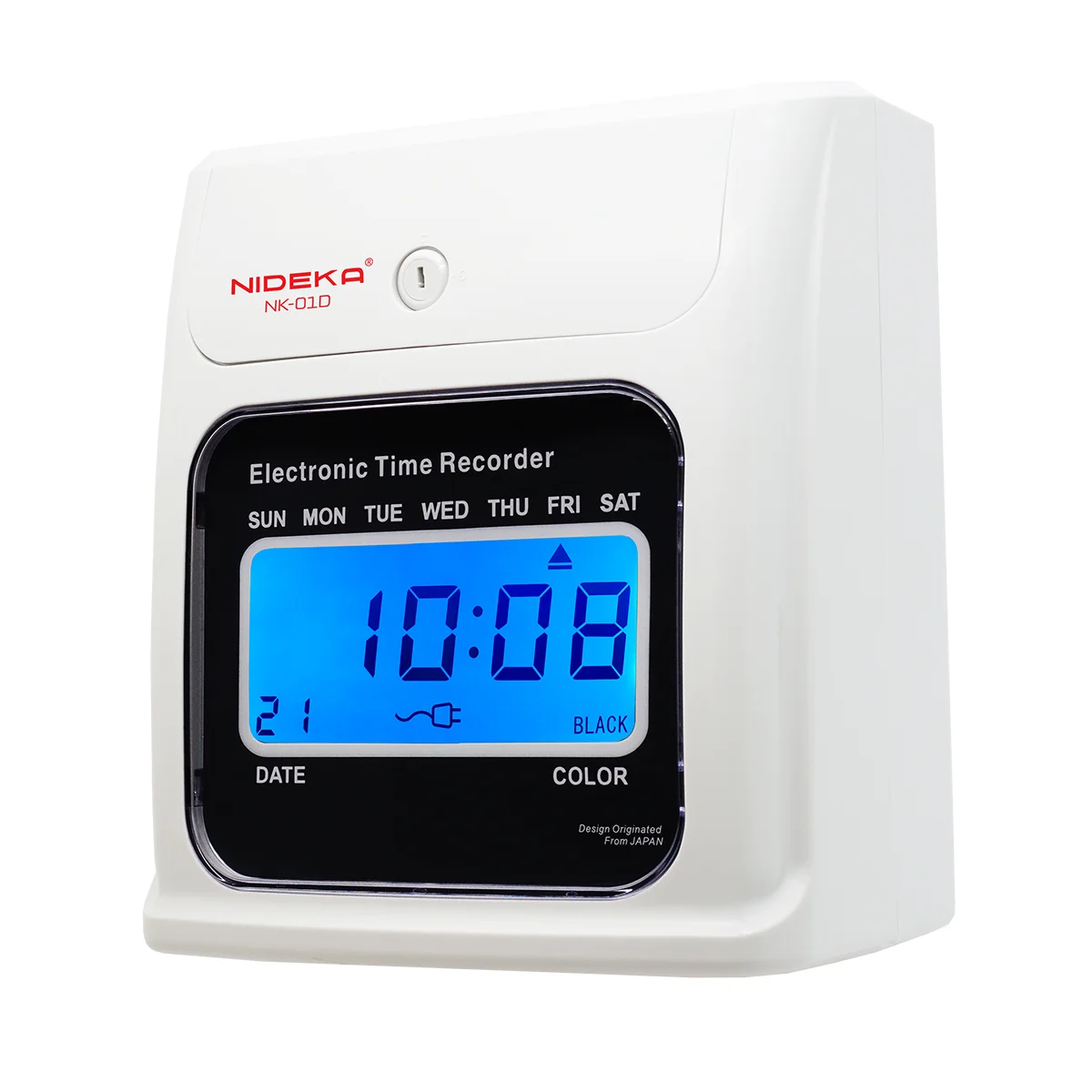 Electronic Time Recorder Time Card Punch Clock Data Memory Backup Easy