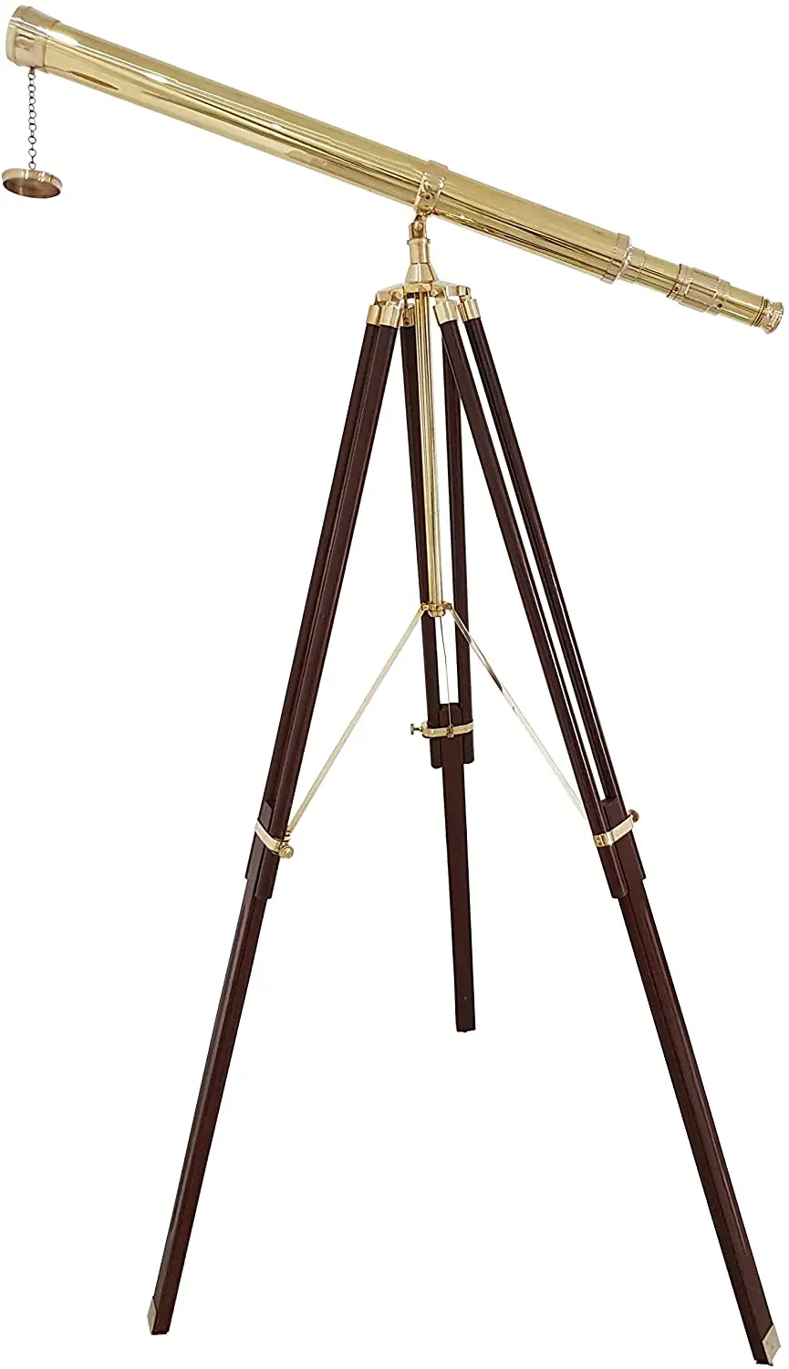 Handmade Antique Brass Telescope Single Barrel Brass Finish & Brown ...