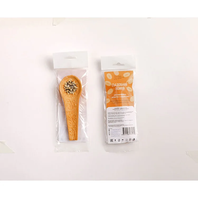 Unique Offer Edible Spoon Vanilla Gazed With Nut Sprinkles 100 Organic
