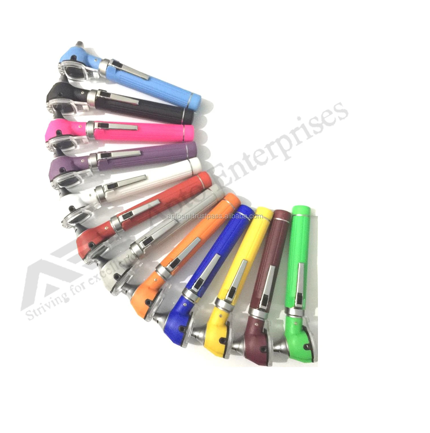 Plastic Body Fiber Optic Mini Otoscope With Led White Light For Ent And