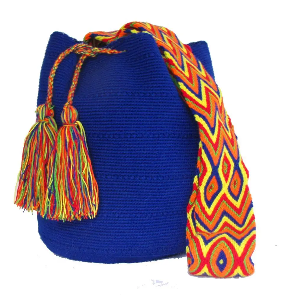 Amazon.com: Bolsas colombianas con campanas, mochila Wayuu para hombres y  mujeres., L : Ropa, Zapatos y Joyería