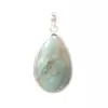 Remarkable Indian Design 925 Sterling Silver Pear Shape Phrase Aqua Stone With Close Setting Women Pendant