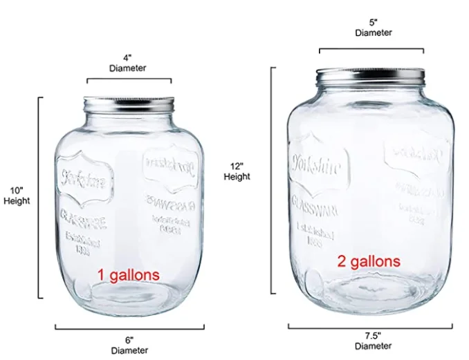 Home Large Candy Jar Wide Mouth Glass Storage Jar With Metal