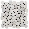 IRREGULAR SLICED PEBBLE TILE WHITE COBBLESTONE