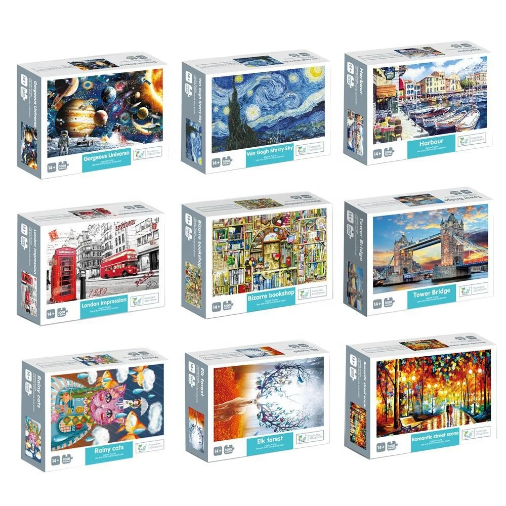 
wholesale puzzle game Customized adult cardboard brain teaserJigsaw space Puzzle 1000 pieces 
