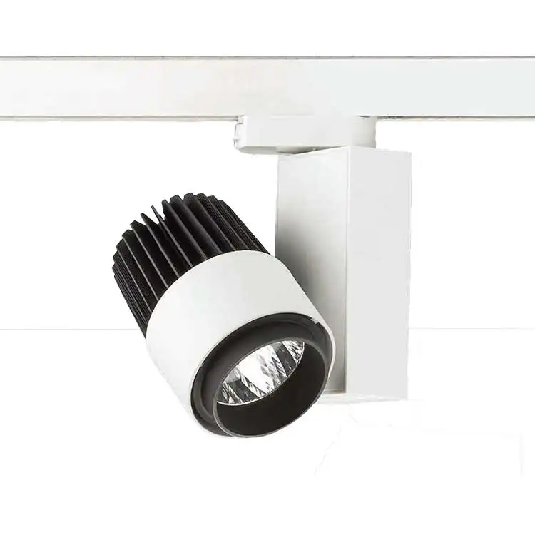 commercial aluminum white 25w led ceiling spot light track cob lighting fixture